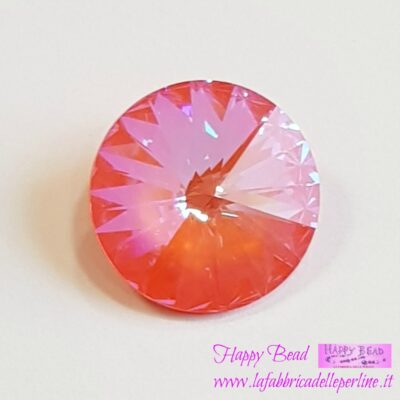 Rivoli Swarovski (1122) 12mm Crystal Orange Glow DeLite