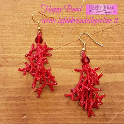 KIT Orecchini Coraling Colore Rosso