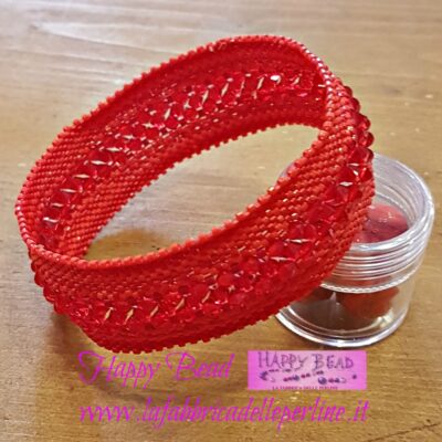 KIT Bracciale Bangle Colore Rosso