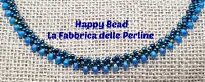 Kit Collana Punto San Pietroburgo Base Blu Notte / Azzurro