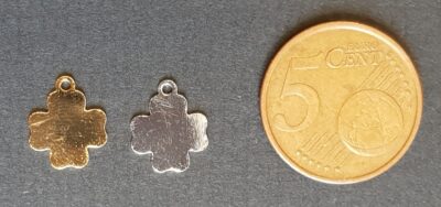 Ciondolo Metallo Quadrifoglio 12mm