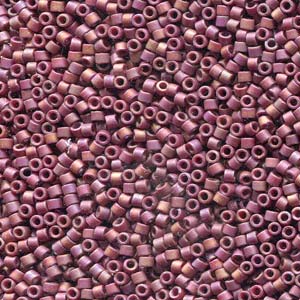 Delica 11/0 DB2308 Rosso Opache Dark Red Frost Glaze Rainbow