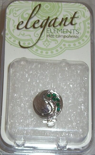 Chiusura Tonda Piatta SW. Smeraldo Argento