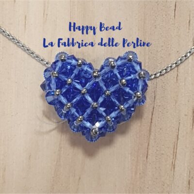 Corso Online e Kit Ciondolo Cuore colore ZAFFIRO