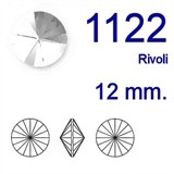 Rivoli Swarovski (1122) 12mm Jet
