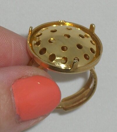 Supporto per Anello con Base Tonda 20mm oro