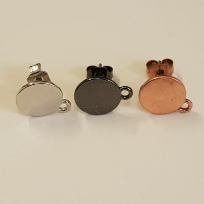 Perno Piatto 10mm con anellino Rame