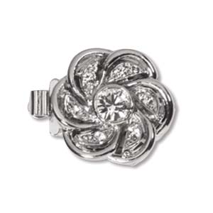 Chiusura Fiore 15mm Argento