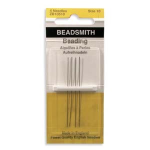 Beading Needles size 10 4pcs.