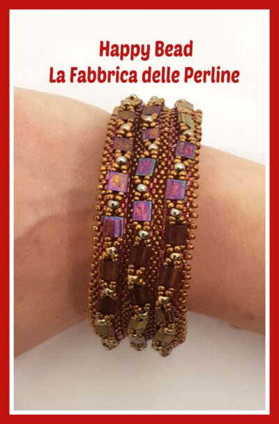 Kit Miyuki Bracciale Carla Bordeaux / Bronze