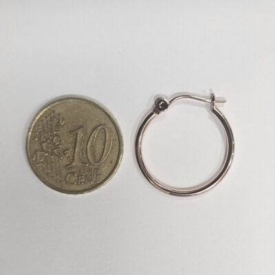 Base Orecchini a Cerchio 20mm Oro Rosa