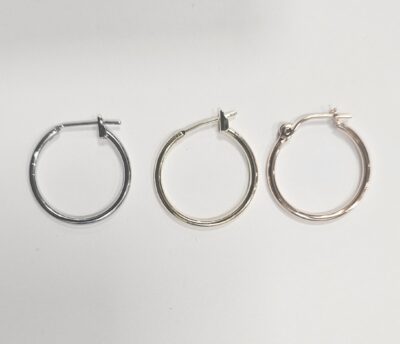 Base Orecchini a Cerchio 20mm Argento