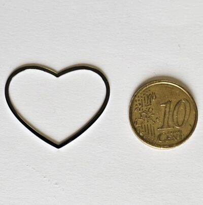 Maglia Cuore 24x29mm in acciaio