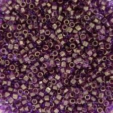 Delica 11/0 (DB117) Lavander Gold AB Trasparent Gold Luster