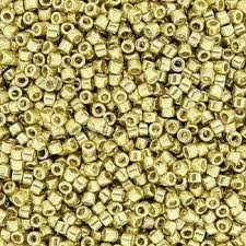 Delica 11/0 (DB412) Giallo Metallizzato Galvanize Dyed