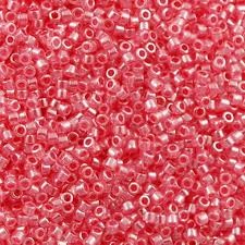 Delica 11/0 (DB236) Rosso Chiaro Luster Lined Crystal Ceylon