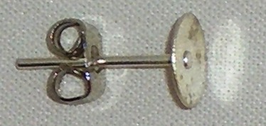 Perno Base Tonda 6mm Argento
