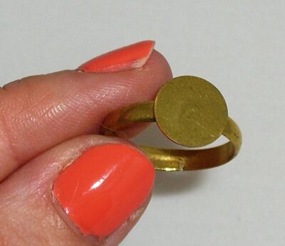 Supporto per Anello con Base Tonda 10mm oro