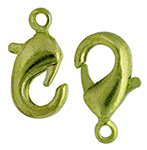 Chiusura Moschettone Goccia 12mm Verde Lime con anellino 4 pz