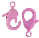 Chiusura Moschettone Goccia 12mm Rosa con anellino 4pz