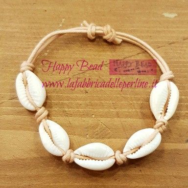 Bracciale Conchiglie di Ciprea colore Biege